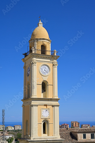Photography Torre dell'Orologio clock tower in Rossano, Calabria, Italy
