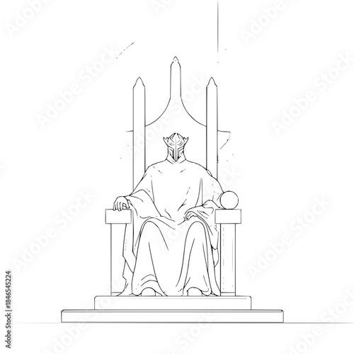 Mystical deer skull man sitting illustration art print for sale fantasy drawing spiritual artwork design