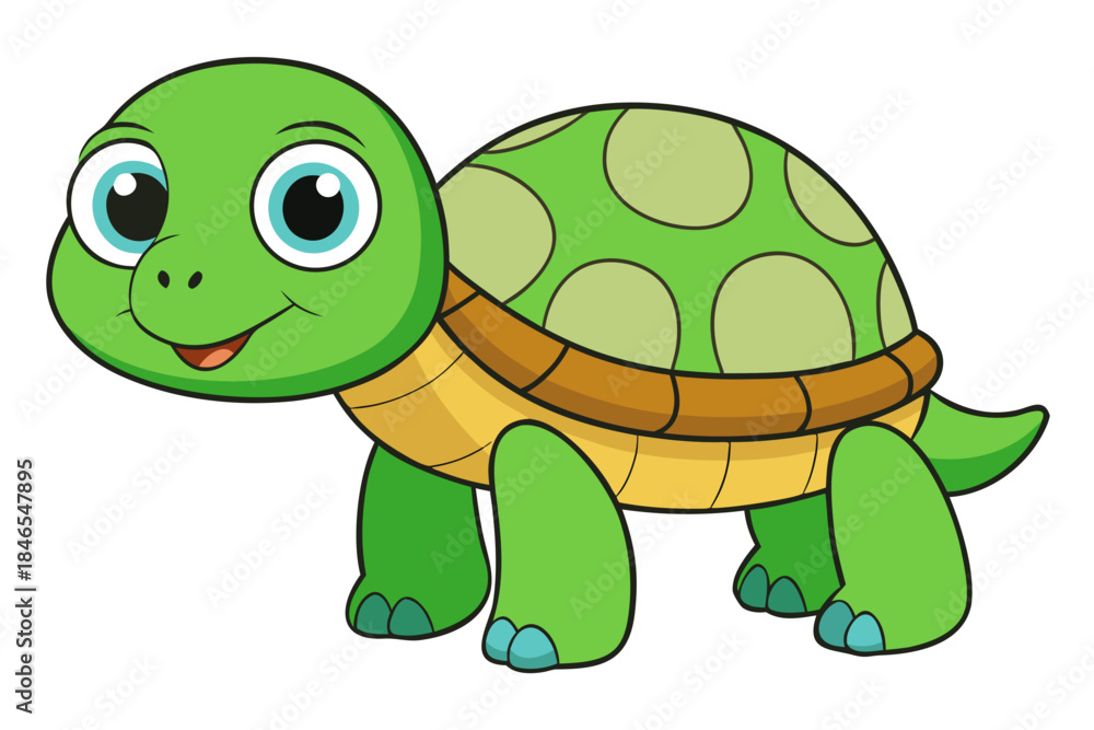 Fototapeta premium turtle victor art white background 