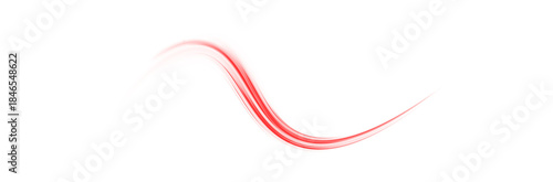 Swirling red energy ribbon with luminous glow effect. Png
