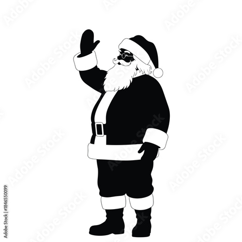 Santa claus waving illustration