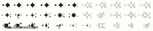 Sparkle star icons. shine icons. stars sparkles vector illustration,