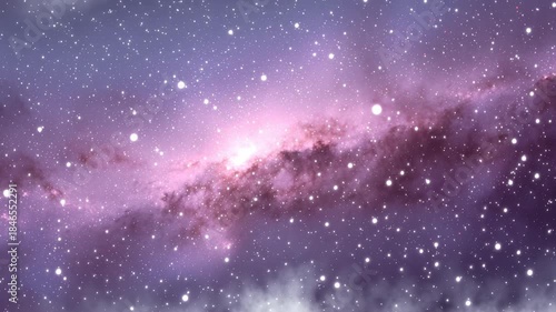 Galactic cosmic nebula formation a wide-angle astronomical art