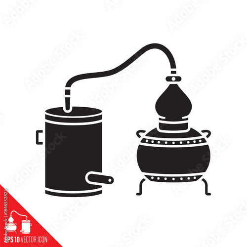 Alembic still vector icon