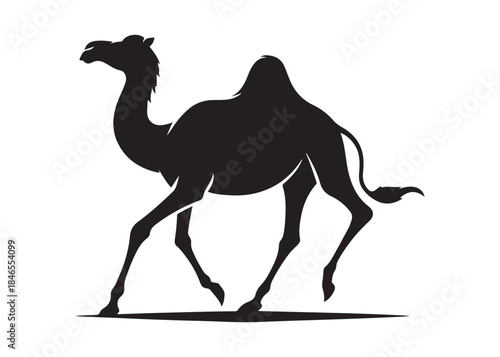 camel logo silhouette vector, camel animal logo vector silhouette illustration, black icon logo camel silhouette, arabian animal wildlife camel logo silhouettes vector on white background