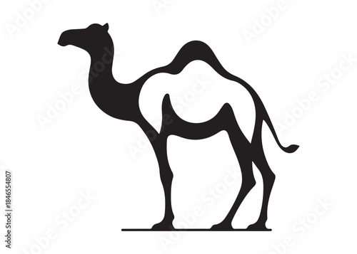 camel logo silhouette vector, camel animal logo vector silhouette illustration, black icon logo camel silhouette, arabian animal wildlife camel logo silhouettes vector on white background