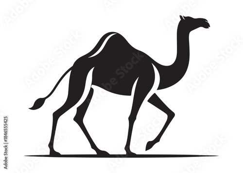 camel logo silhouette vector, camel animal logo vector silhouette illustration, black icon logo camel silhouette, arabian animal wildlife camel logo silhouettes vector on white background