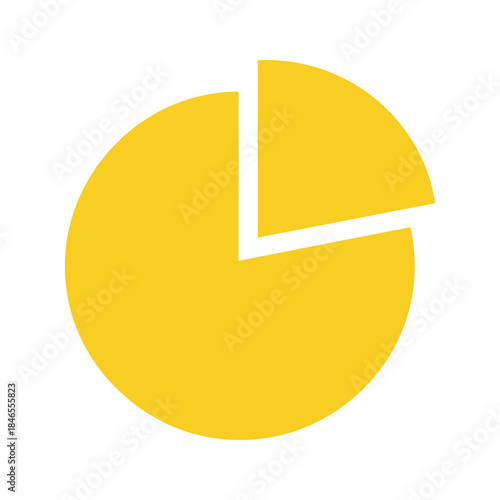 Yellow Pie Chart Illustration