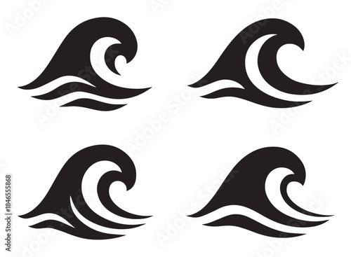 Ultimate Wave Icon and Graphic Collection - Line Art, Solid, and Japanese Styles