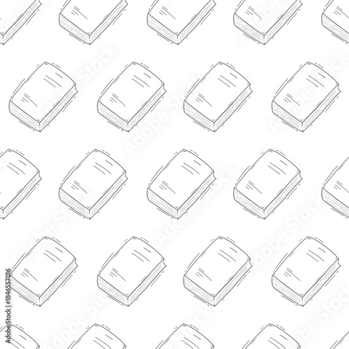 Hand drawn book seamless pattern background