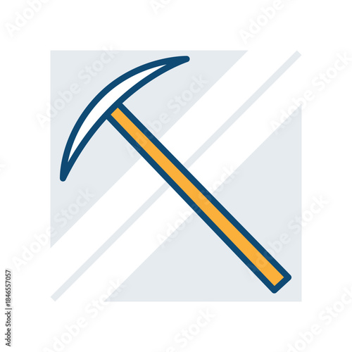 Mining Tool Icon Representing Resources and Various Aspects of Industry and Occupation