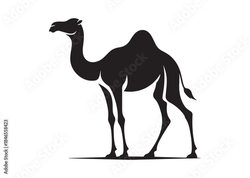 camel logo silhouette vector, camel animal logo vector silhouette illustration, black icon logo camel silhouette, arabian animal wildlife camel logo silhouettes vector on white background