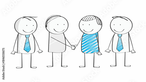 Business team handshake and partnership in modern office