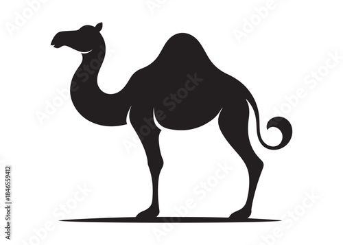 camel logo silhouette vector, camel animal logo vector silhouette illustration, black icon logo camel silhouette, arabian animal wildlife camel logo silhouettes vector on white background