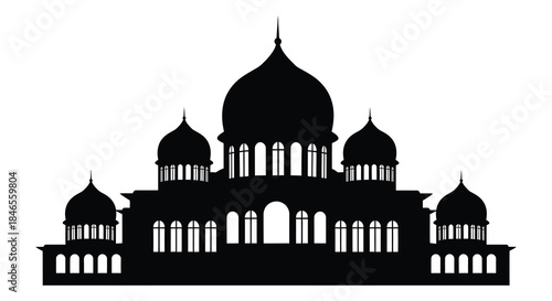 A striking black silhouette of saint basil s cathedral in moscow russia silhouette