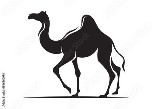 camel logo silhouette vector, camel animal logo vector silhouette illustration, black icon logo camel silhouette, arabian animal wildlife camel logo silhouettes vector on white background