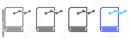 digital connectivity Icon Set Collection in Creative Outline Style for Technology Platforms Featuring Multiple Thickness Variations Suitable for Education Apps Digital Systems
