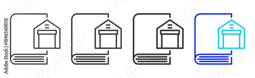 resource repository Icon Set Collection in Creative Outline Style for Technology Platforms Featuring Multiple Thickness Variations Suitable for Education Apps Digital Systems