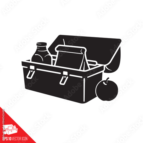 Open  lunchbox vector icon