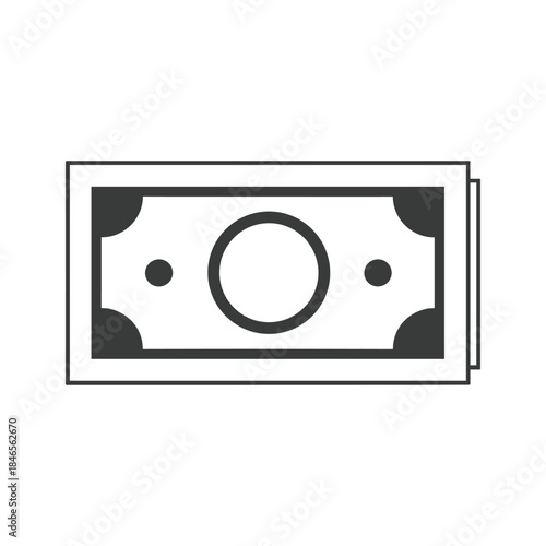 Simple vector illustration of a stack of banknotes