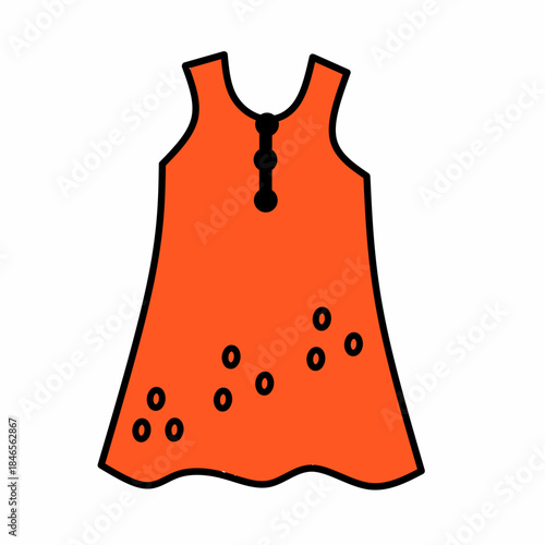 Bright orange traditional tunic