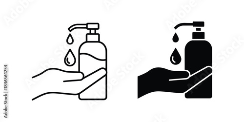 Illustrator eps file containing liquid soap dispenser icon set metadata