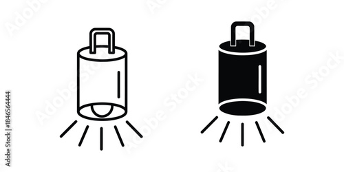 Spotlight Icons Stage Lighting Focus And Attention Symbols Collection