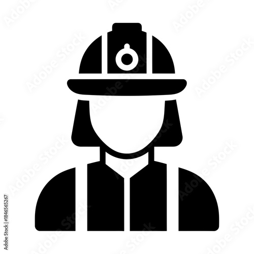 firefighter glyph icon