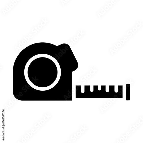 measuring tape glyph icon