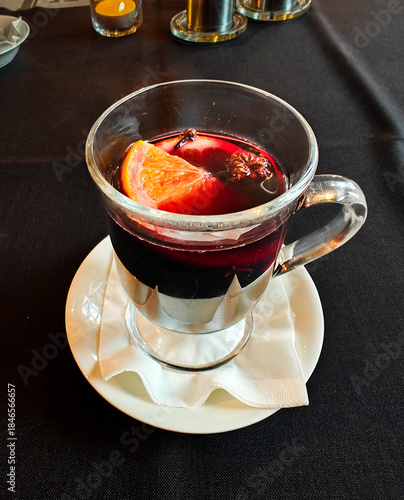 Wallpaper Mural A glass of hot mulled wine served in a small restaurant Torontodigital.ca