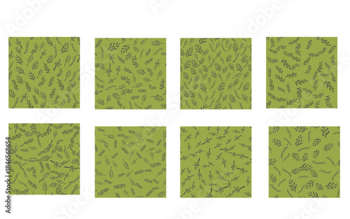 Seamless olive branches pattern in flat minimalistic style. Repeating botanical background with olive leaves and olives, designed as a clean modern vector pattern