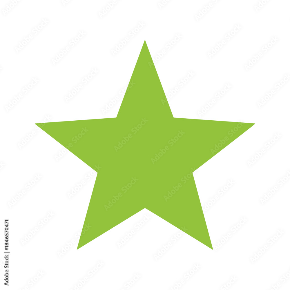 Obraz premium Green star icon on white background