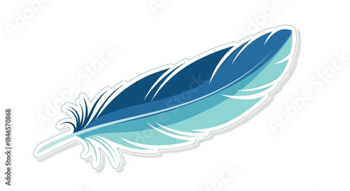Whimsical Feather Quill: A Detailed Illustration of Delicate Plumage Design for Digital Artwork