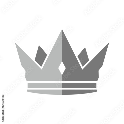 Gray crown icon on white background