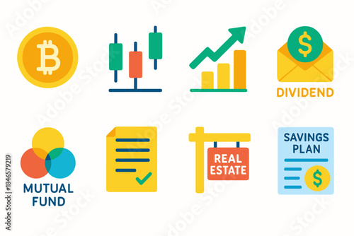 Financial and Investment Icon Set
