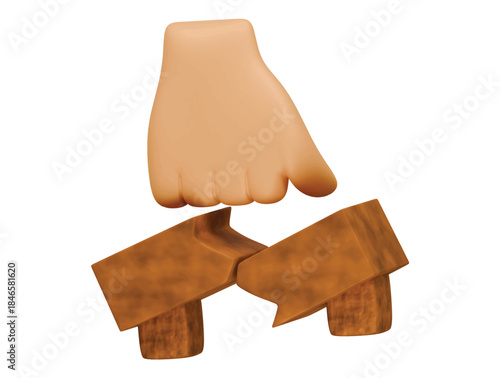 fast punch icon 3d illustration render