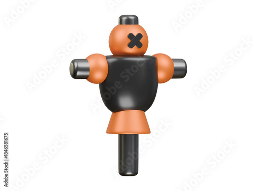 fighting dummy icon 3d illustration render
