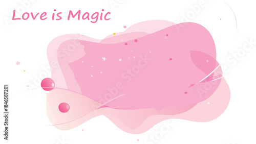 Dreamy abstract heart with silky pink tones and magical sparkles for valentine's day and love themed designs