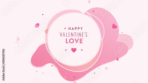 Dreamy pastel heart shape design with elegant softness, fluid shapes and valentine's day theme, sweet love concept with pink hues