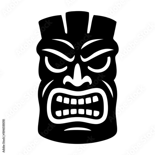 Silueta de máscara tiki 