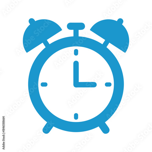 Blue alarm clock icon