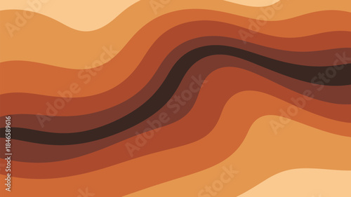 Vibrant wavy lines in warm earthy tones background