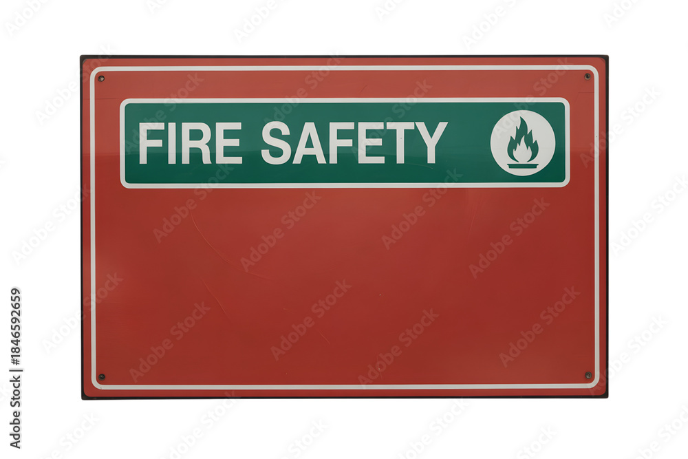 Naklejka premium Fire Safety Sign . Isolated on transparent background, png