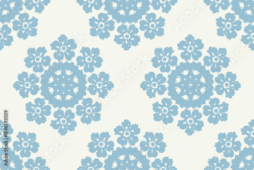 Vector damask seamless pattern background. Elegant luxury texture for wallpapers, backgrounds, and page fill.Motifs Ikat floral embroidery.ethnic oriental pattern traditional.geometric folklore