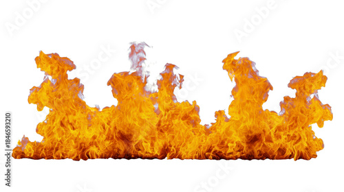 Burning fire orange flame hot heat isolated on transparent background realistic fiery effect intense energy dramatic blaze glowing light dynamic movement danger