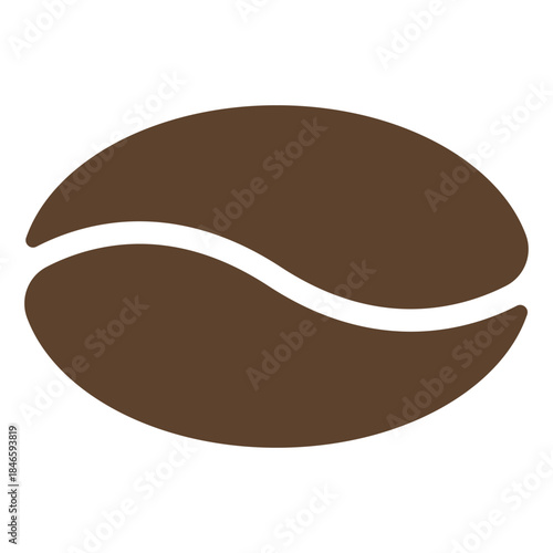 Minimalist Coffee Bean Icon Brown, coffee shop logos