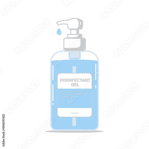 Disinfectant Gel Bottle for Hand Sanitization and Hygiene.