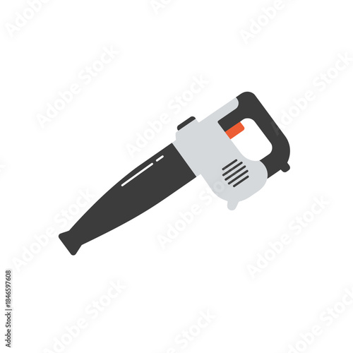 Electric leaf blower tool for garden and yard cleanup.
