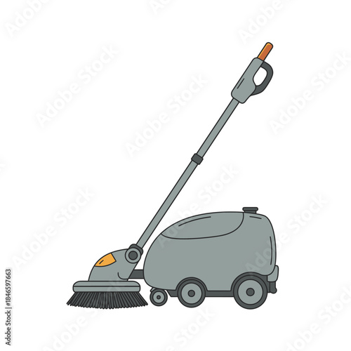 Industrial Floor Scrubber Machine for Commercial Cleaning Operations.