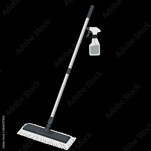 Spray Mop With Detachable Bottle For Easy Cleaning.